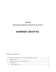 burberry economic environment|burberry plc corporate.